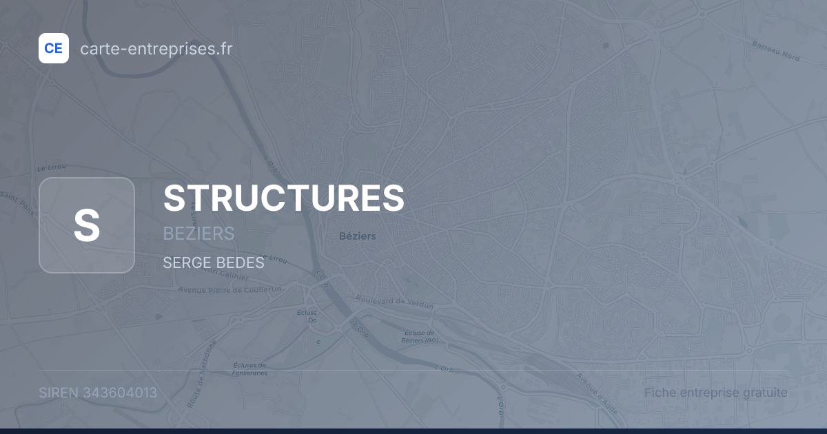 STRUCTURES — 343604013 — fiche entreprise