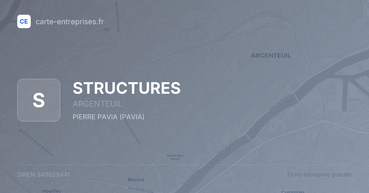 STRUCTURES — 349659441 — fiche entreprise