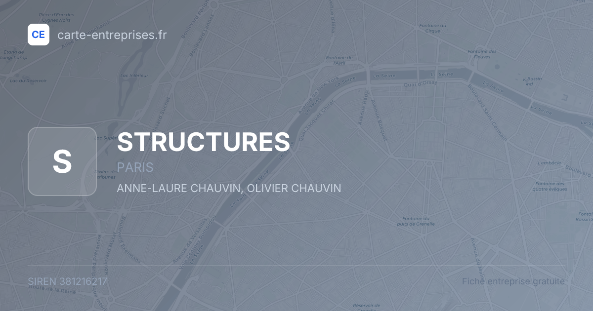 STRUCTURES — 381216217 — fiche entreprise