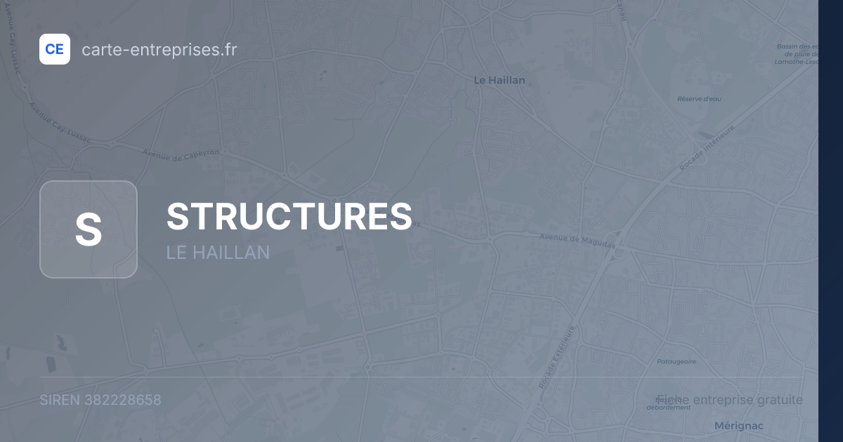 STRUCTURES — 382228658 — fiche entreprise