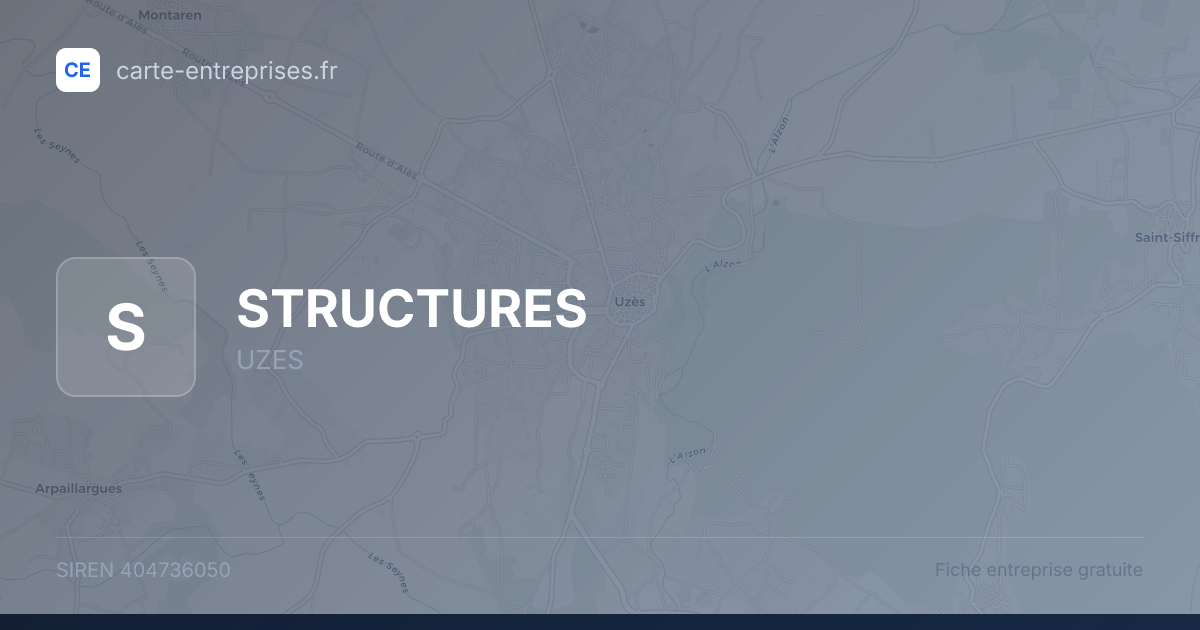 STRUCTURES — 404736050 — fiche entreprise