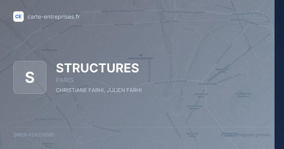 STRUCTURES — 424238590 — fiche entreprise
