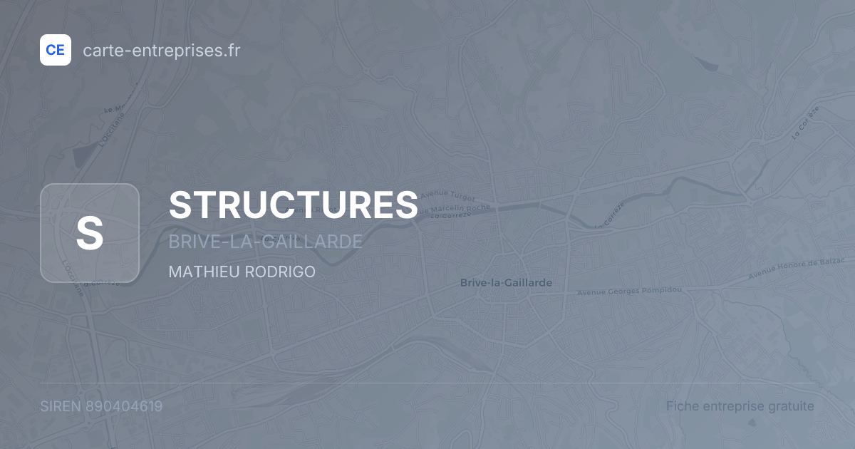 STRUCTURES — 890404619 — fiche entreprise