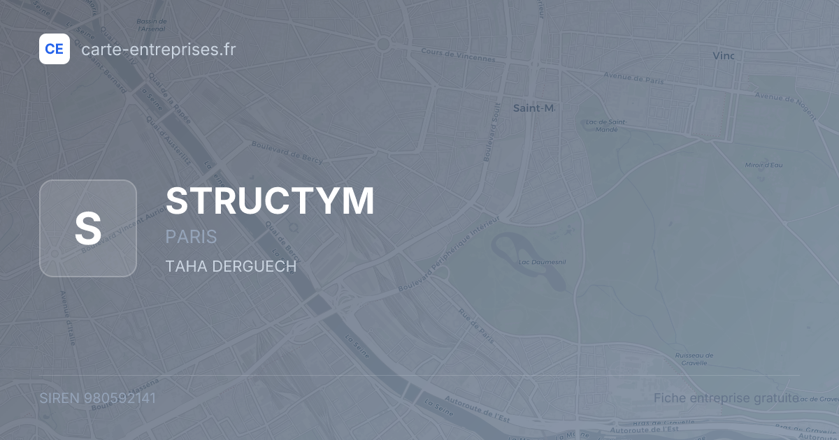 STRUCTYM — 980592141 — fiche entreprise