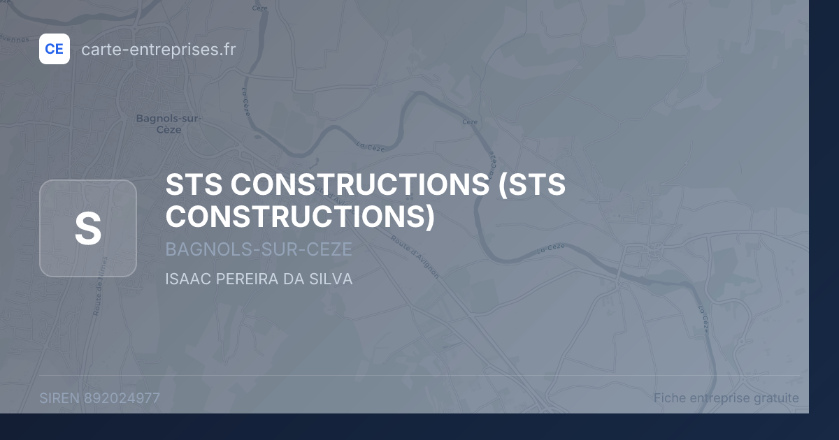 STS CONSTRUCTIONS — 892024977 — fiche entreprise