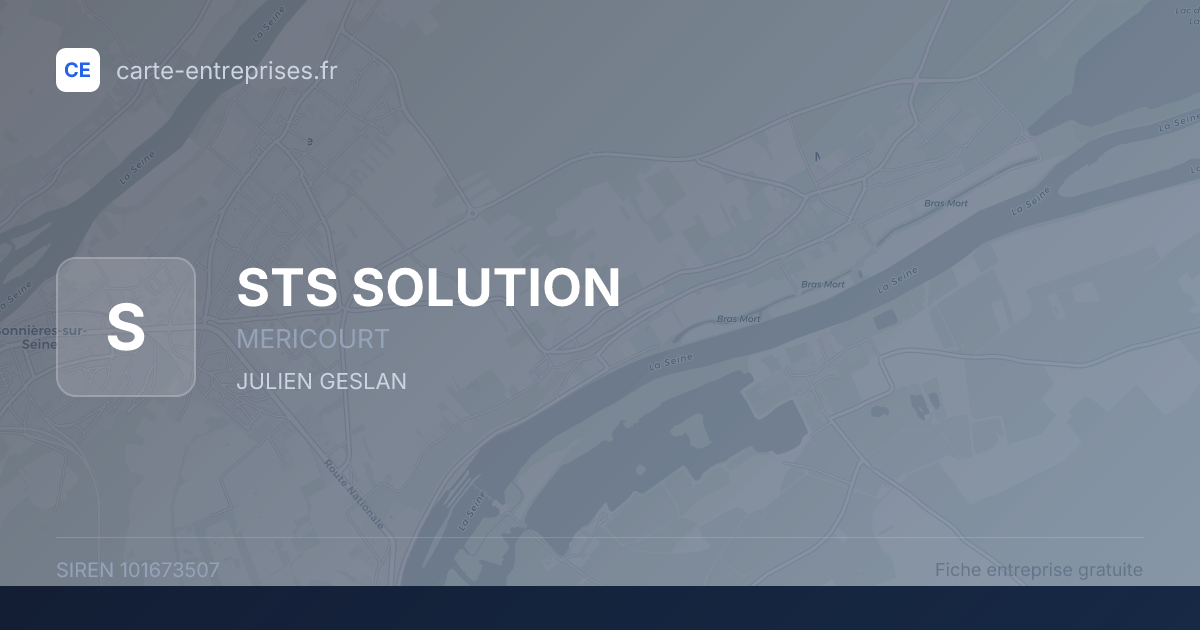 STS SOLUTION — 101673507 — fiche entreprise