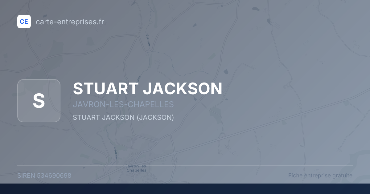 STUART JACKSON — 534690698 — fiche entreprise