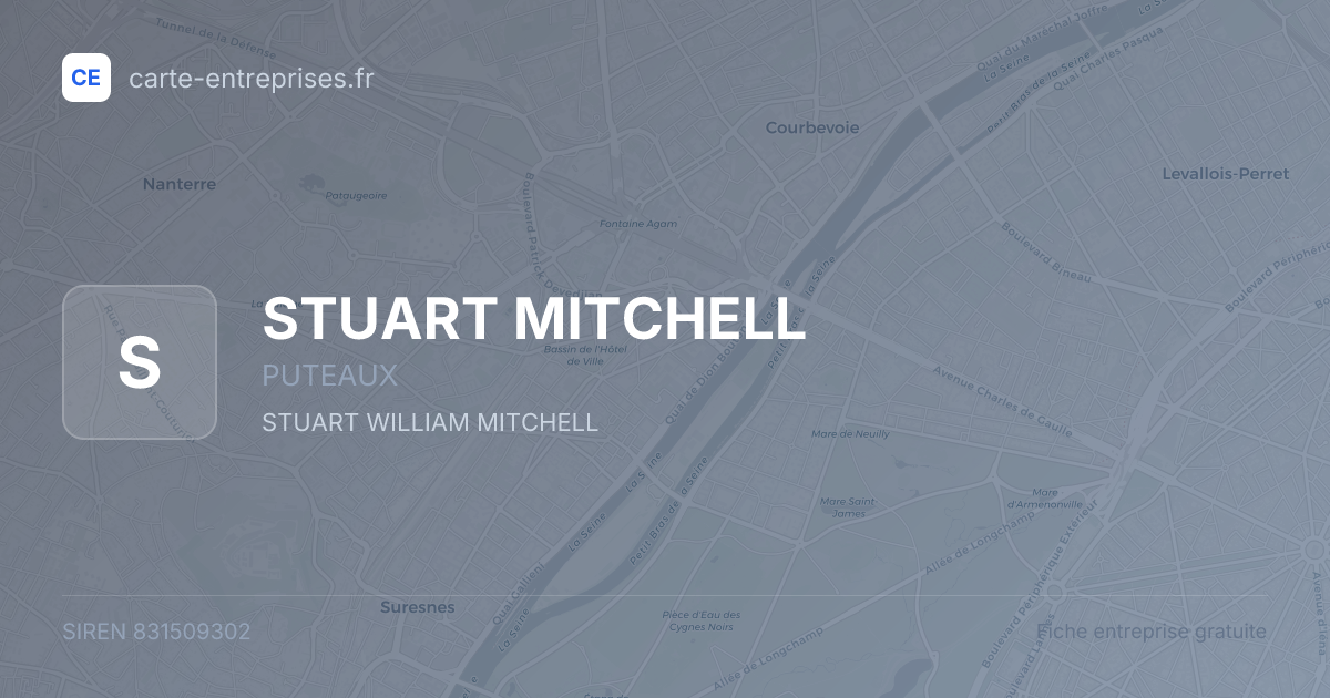 STUART MITCHELL — 831509302 — fiche entreprise