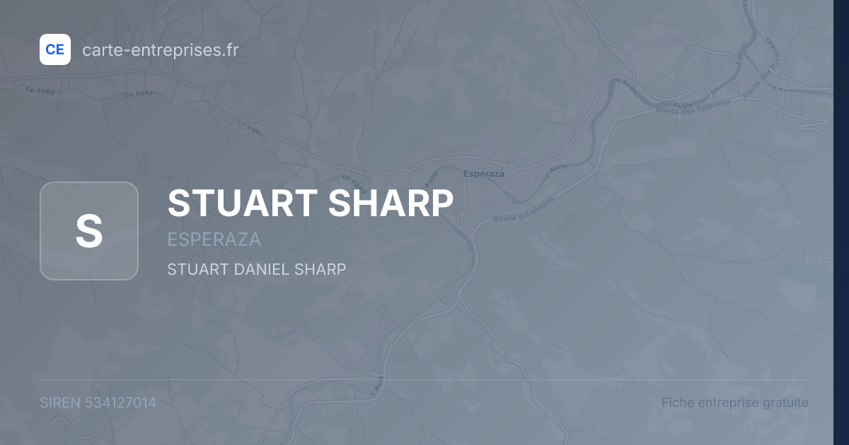 STUART SHARP — 534127014 — fiche entreprise