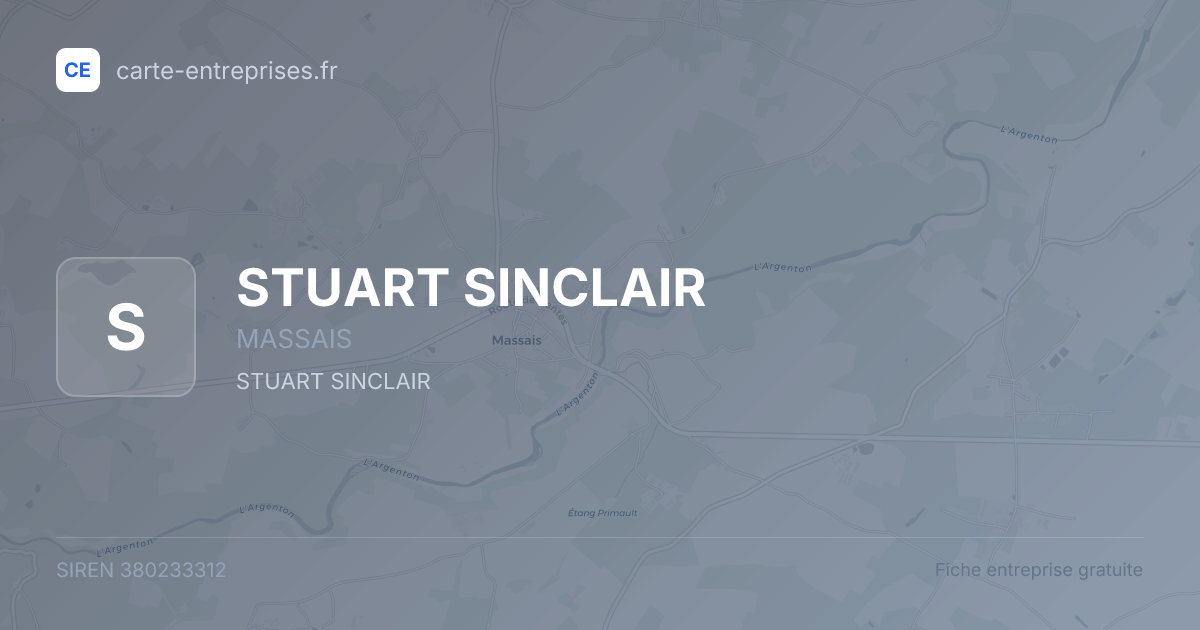 STUART SINCLAIR — 380233312 — fiche entreprise