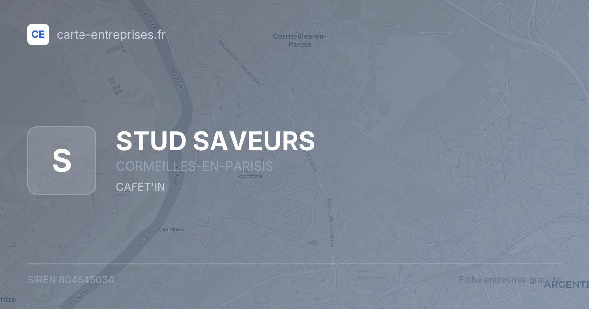 STUD SAVEURS — 804645034 — fiche entreprise