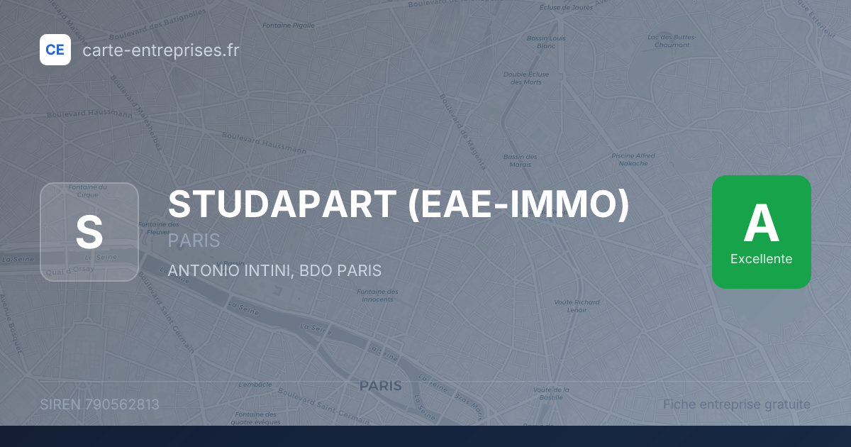 STUDAPART (EAE-IMMO) — 790562813 — fiche entreprise