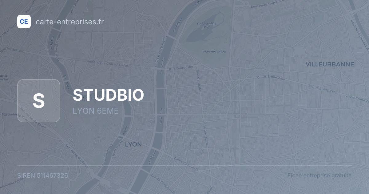 STUDBIO — 511467326 — fiche entreprise