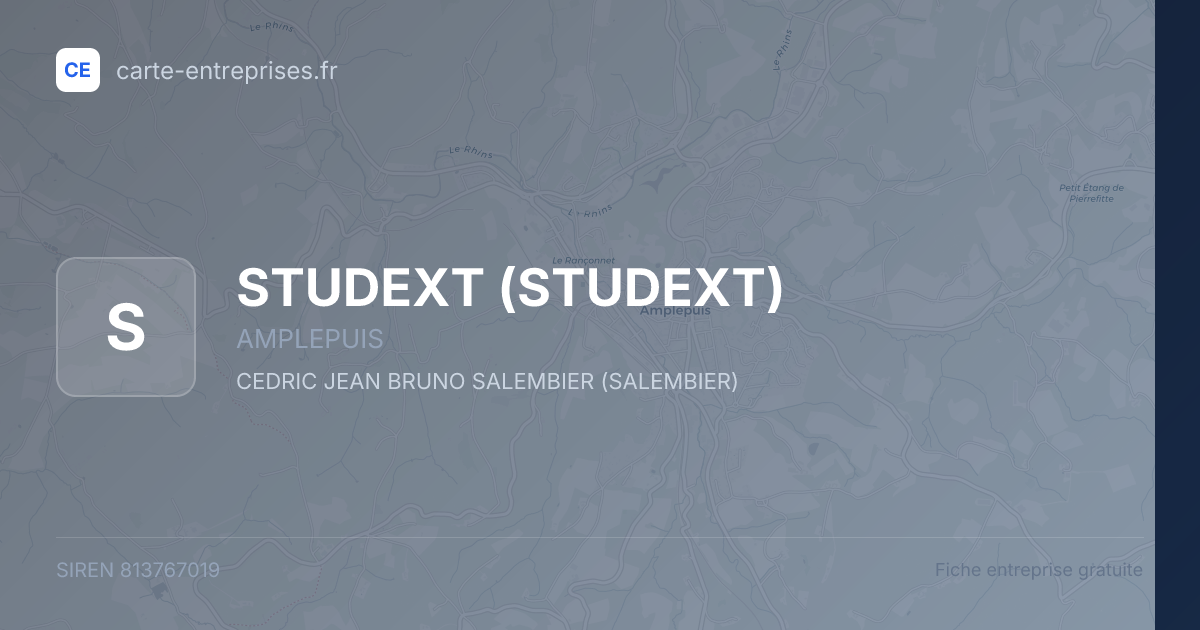 STUDEXT — 813767019 — fiche entreprise