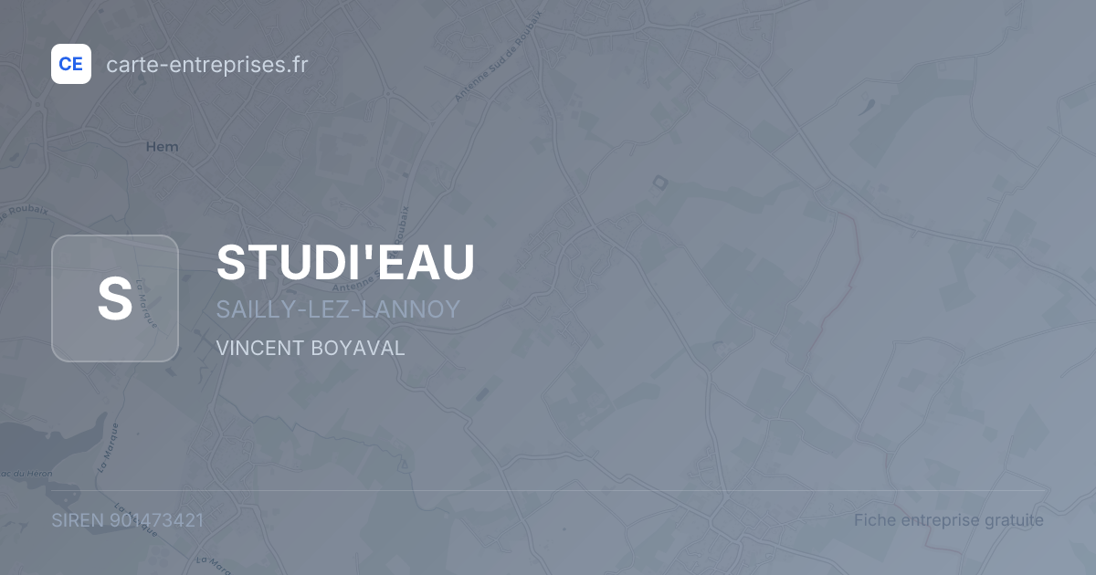 STUDI'EAU — 901473421 — fiche entreprise