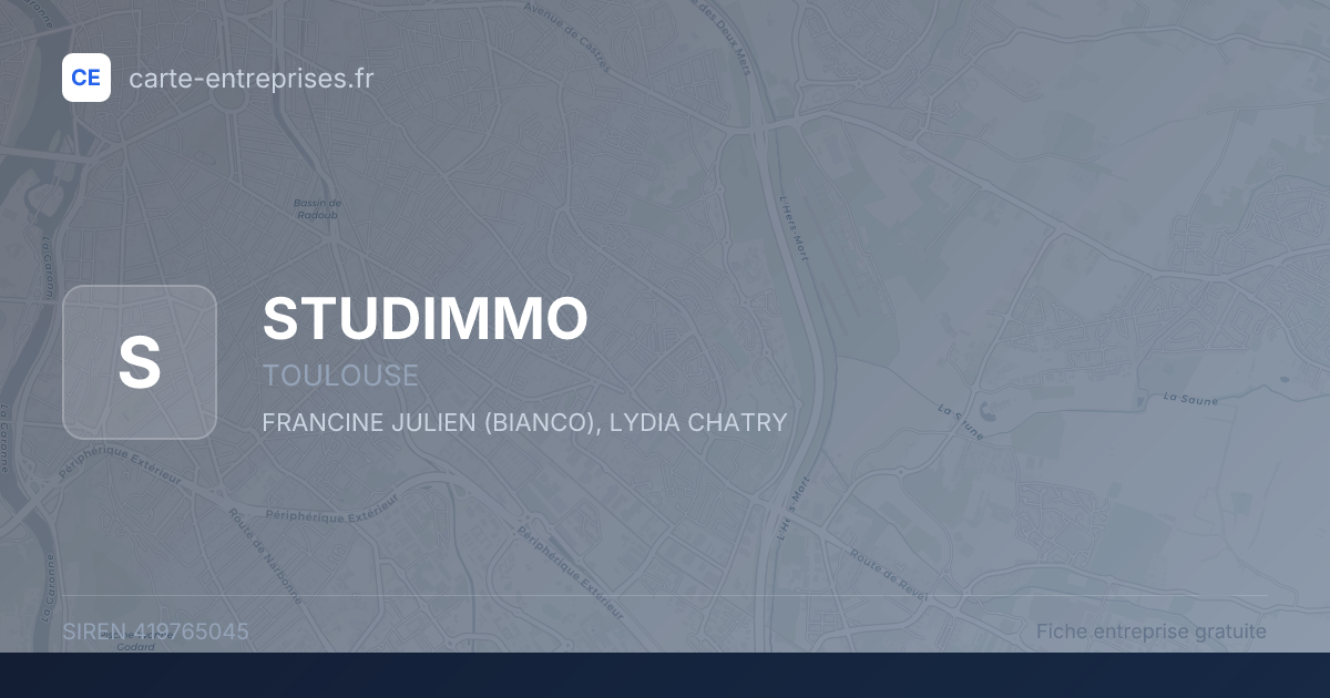 STUDIMMO — 419765045 — fiche entreprise