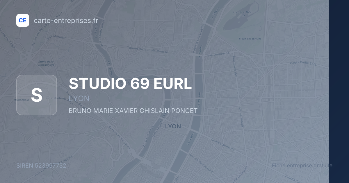 STUDIO 69 EURL — 523997732 — fiche entreprise