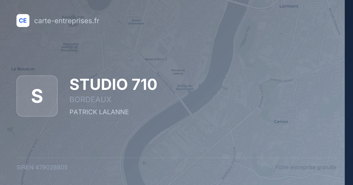 STUDIO 710 — 479028805 — fiche entreprise