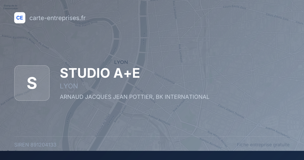 STUDIO A+E — 891204133 — fiche entreprise