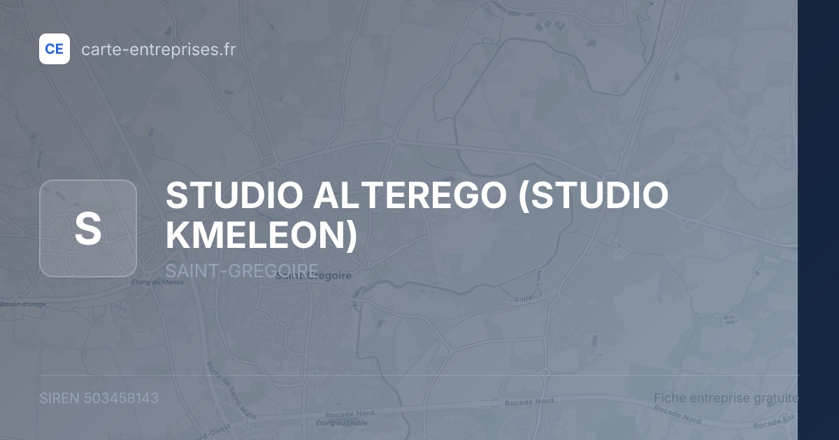 STUDIO ALTEREGO (STUDIO KMELEON) — 503458143 — fiche entreprise