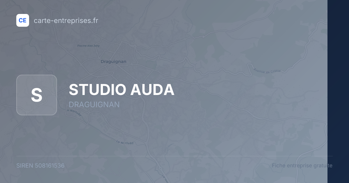 STUDIO AUDA — 508161536 — fiche entreprise