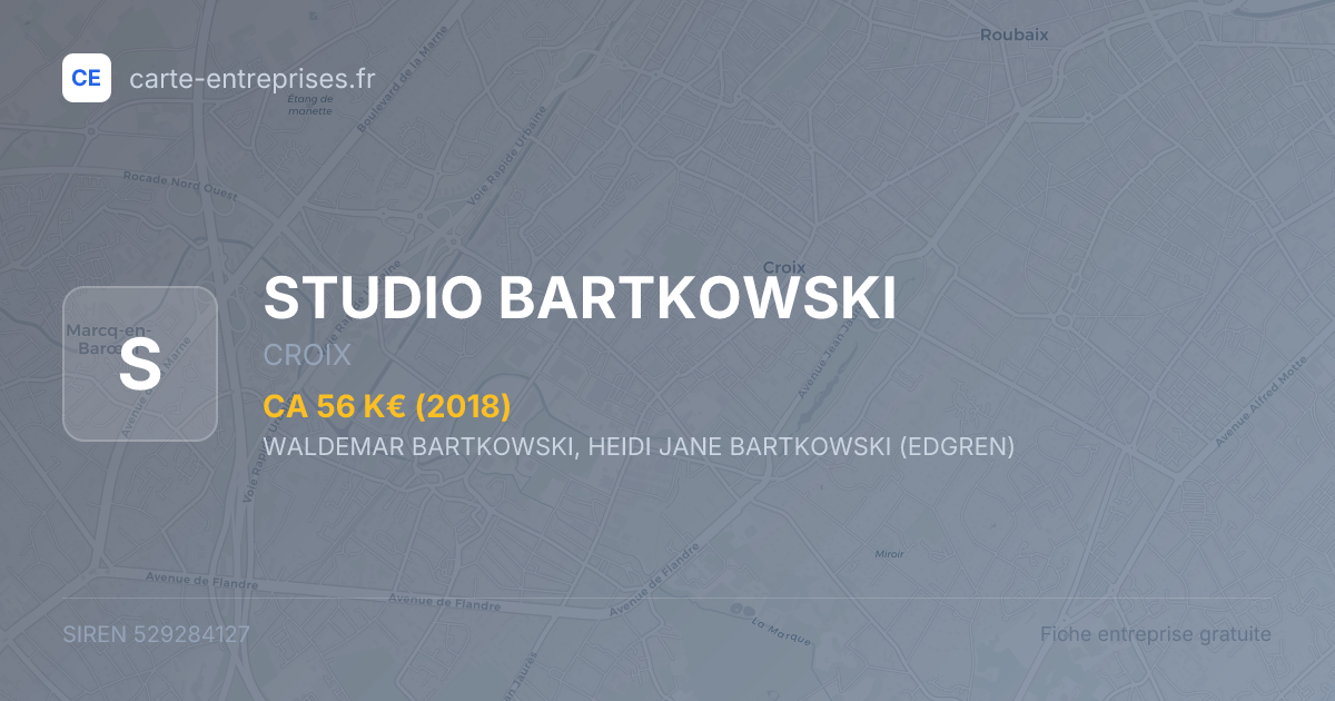 STUDIO BARTKOWSKI — 529284127 — fiche entreprise