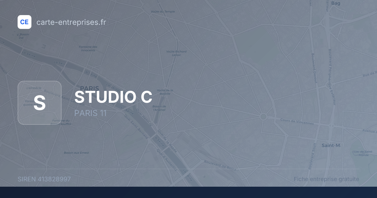 STUDIO C — 413828997 — fiche entreprise