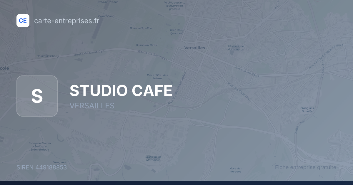 STUDIO CAFE — 449188853 — fiche entreprise
