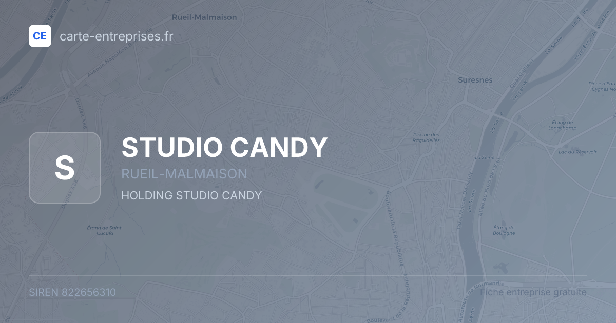 STUDIO CANDY — 822656310 — fiche entreprise