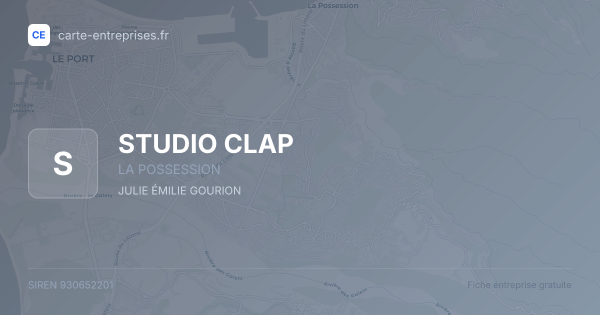 STUDIO CLAP — 930652201 — fiche entreprise