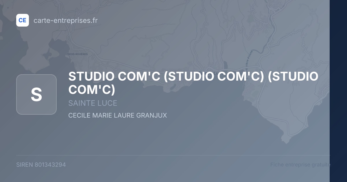 STUDIO COM'C (STUDIO COM'C) (STUDIO COM'C) — 801343294 — fiche entreprise