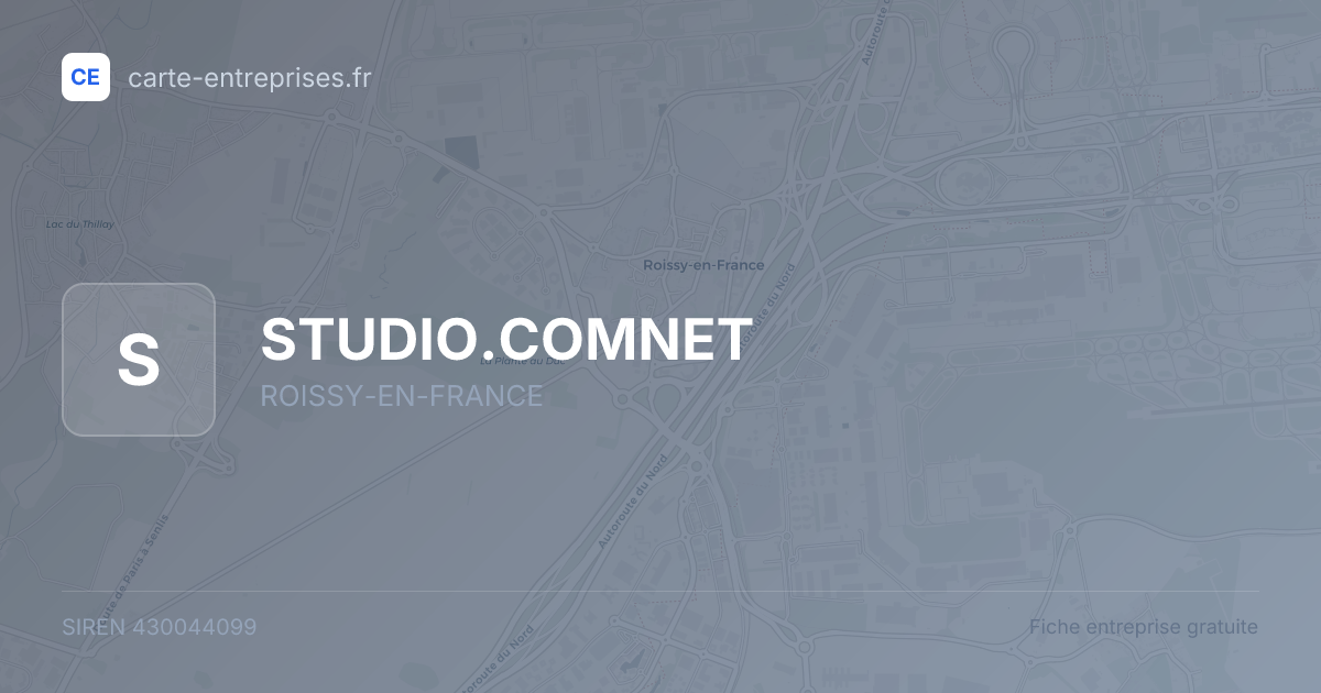 STUDIO.COMNET — 430044099 — fiche entreprise