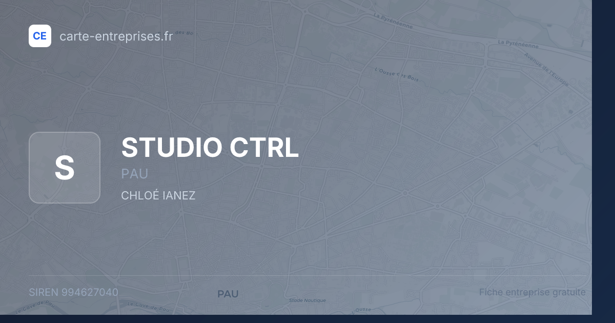 STUDIO CTRL — 994627040 — fiche entreprise