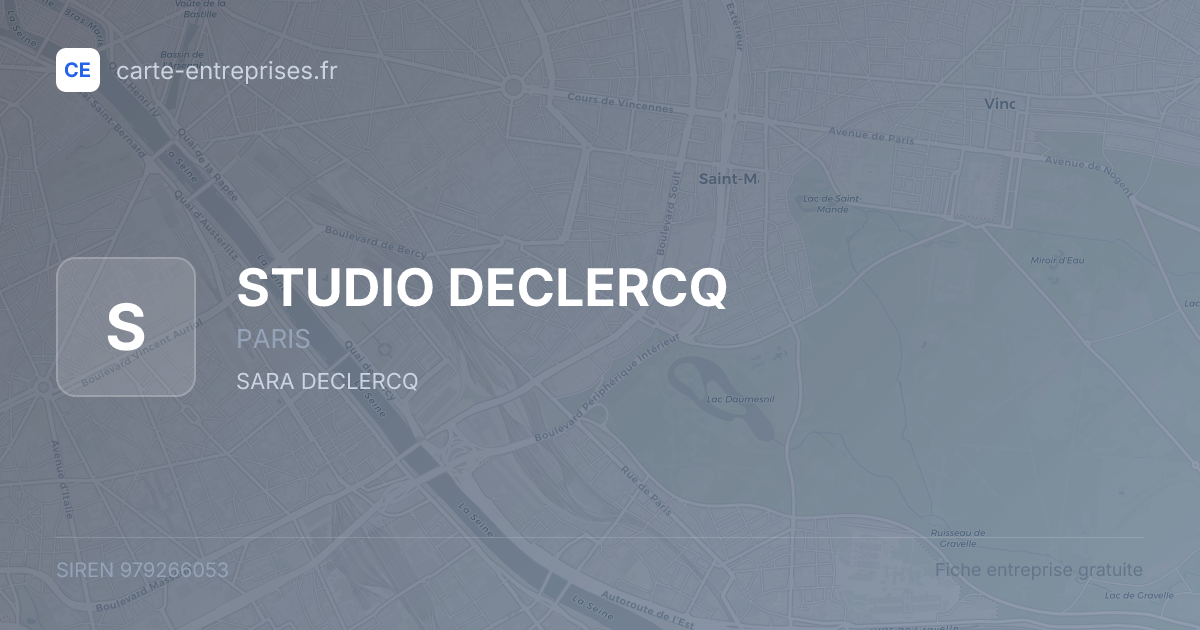 STUDIO DECLERCQ — 979266053 — fiche entreprise