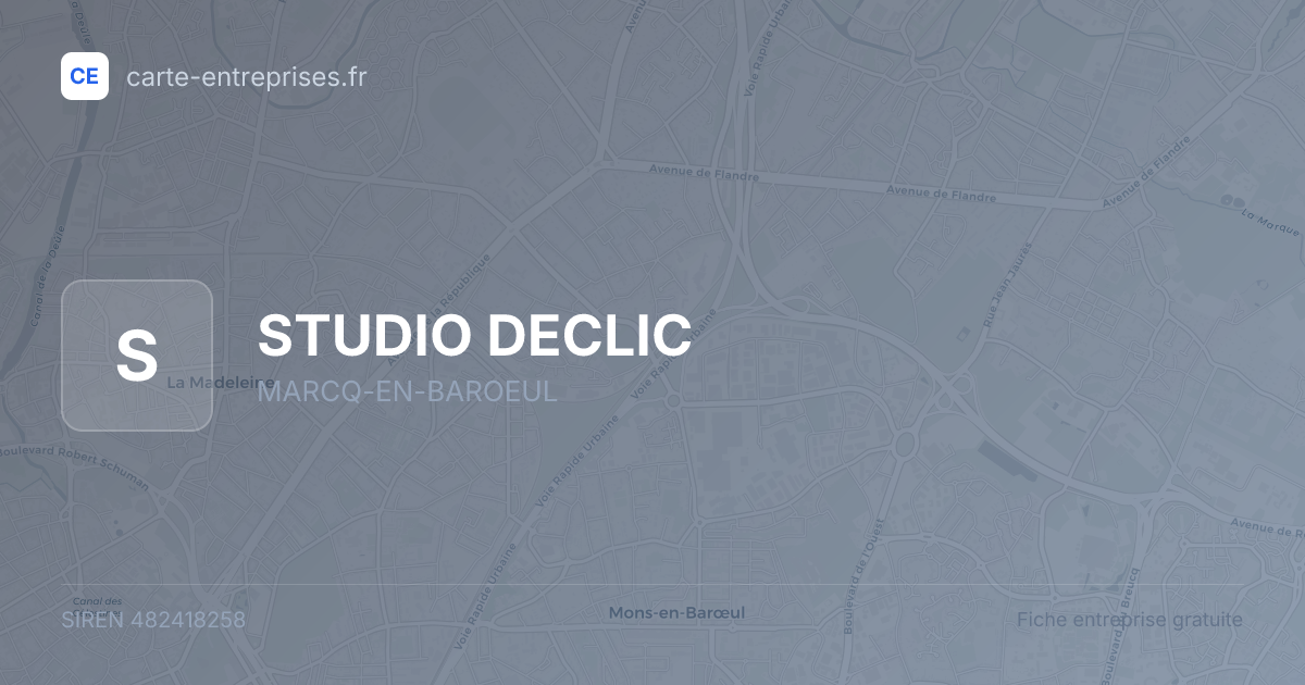 STUDIO DECLIC — 482418258 — fiche entreprise