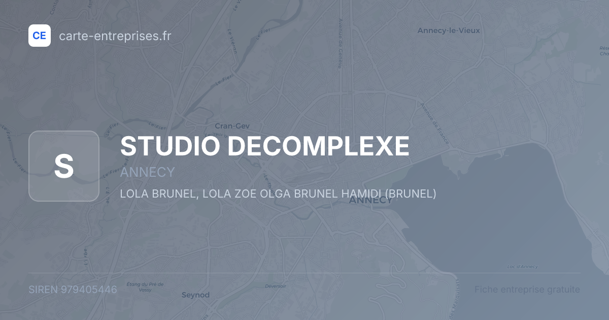 STUDIO DECOMPLEXE — 979405446 — fiche entreprise