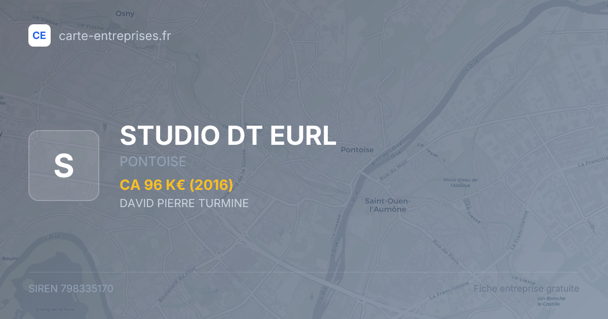 STUDIO DT EURL — 798335170 — fiche entreprise