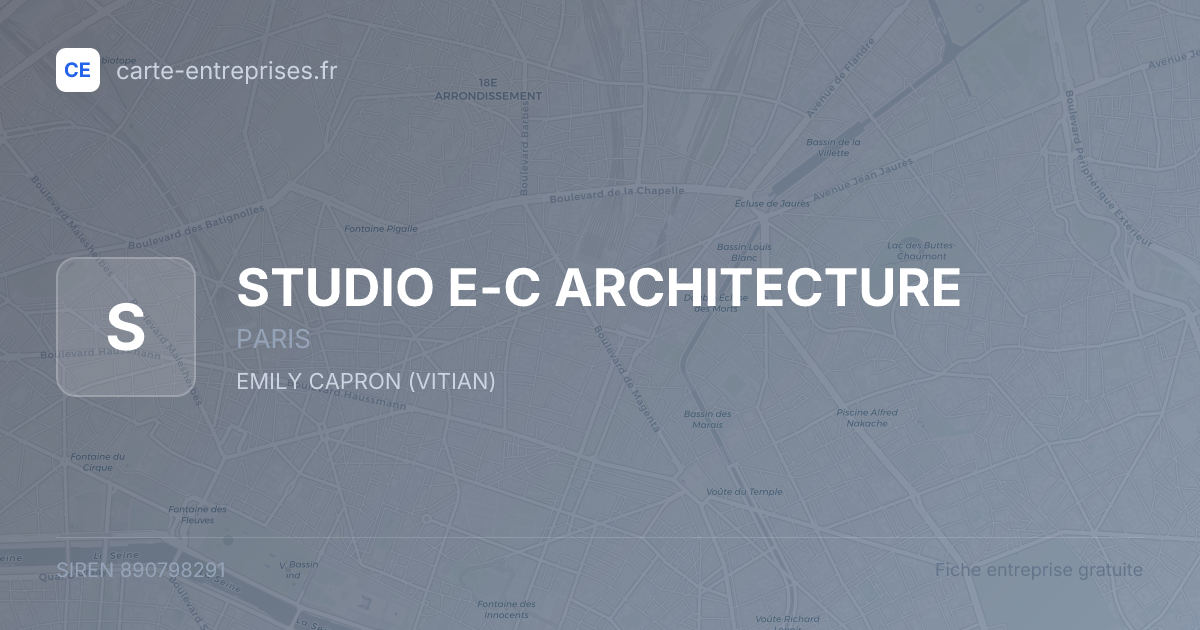 STUDIO E-C ARCHITECTURE — 890798291 — fiche entreprise