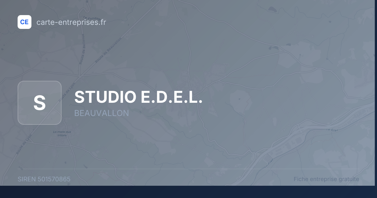 STUDIO E.D.E.L. — 501570865 — fiche entreprise