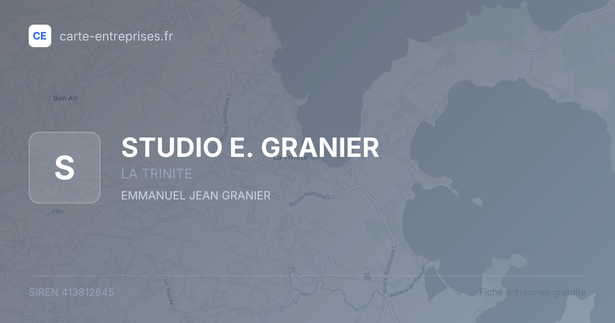 STUDIO E. GRANIER — 413812645 — fiche entreprise