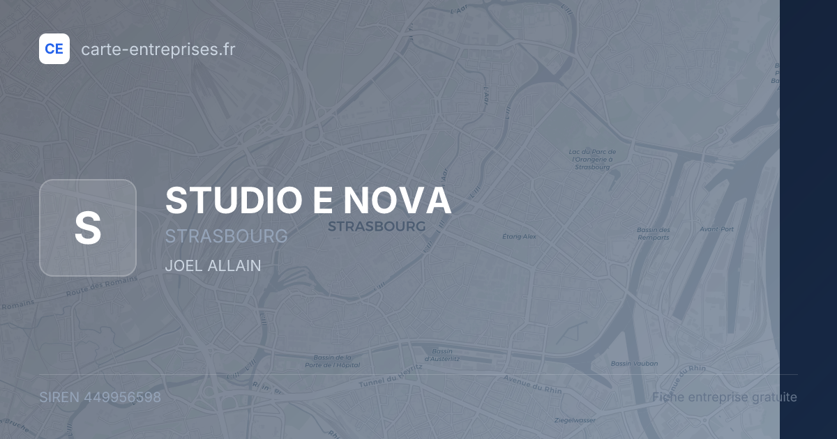 STUDIO E NOVA — 449956598 — fiche entreprise