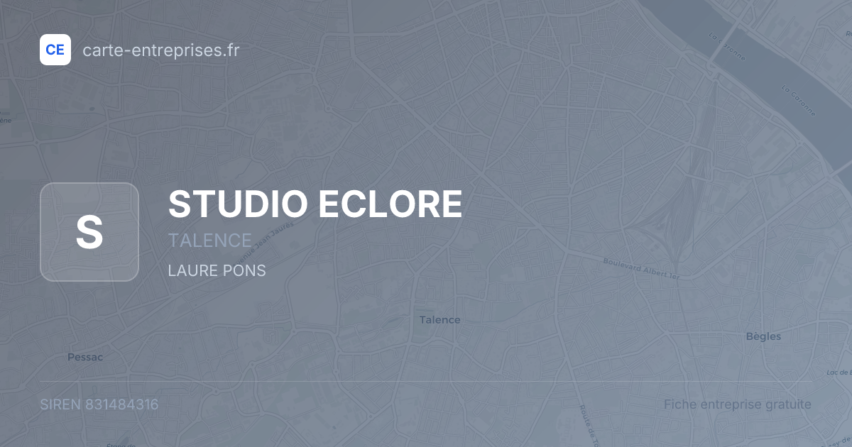 STUDIO ECLORE — 831484316 — fiche entreprise