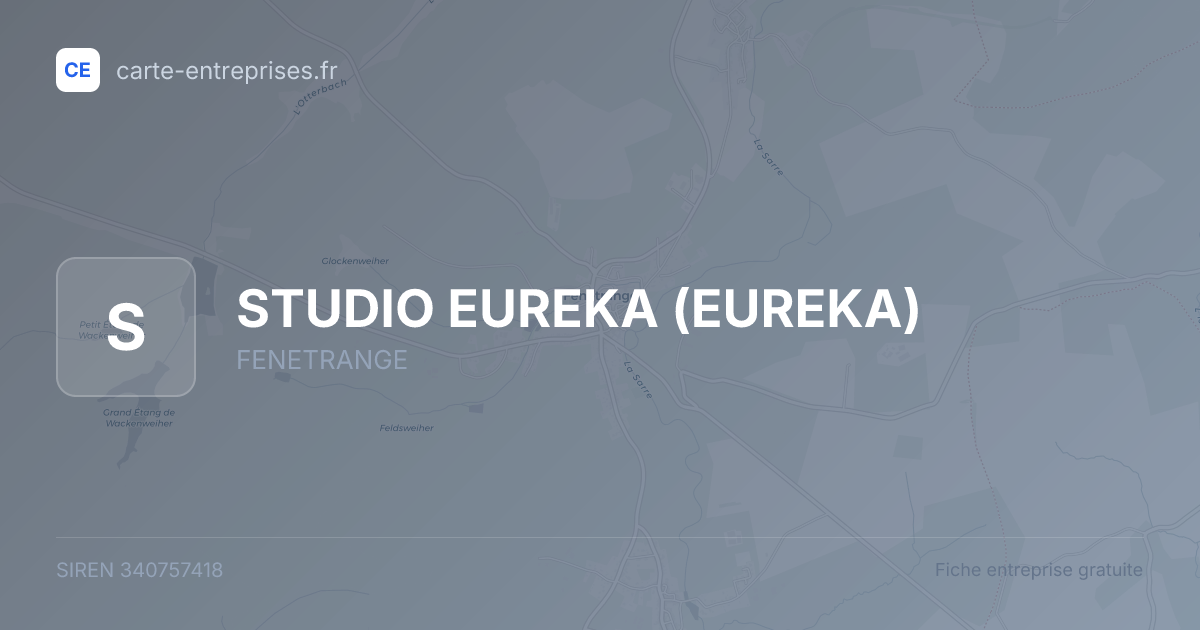 STUDIO EUREKA (EUREKA) — 340757418 — fiche entreprise