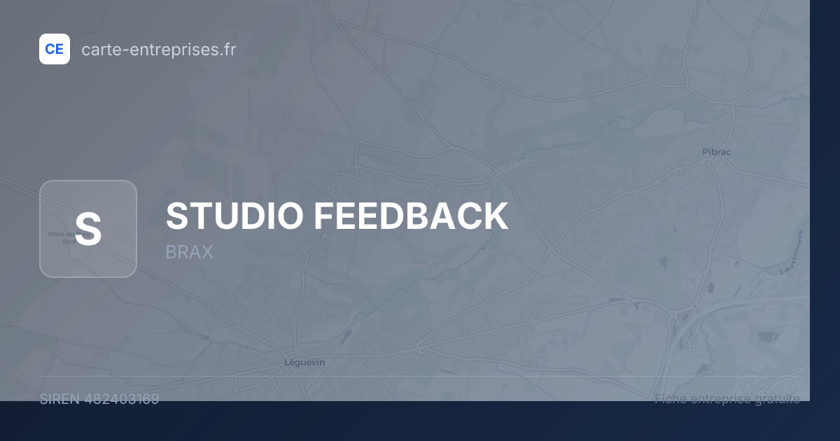 STUDIO FEEDBACK — 482403169 — fiche entreprise