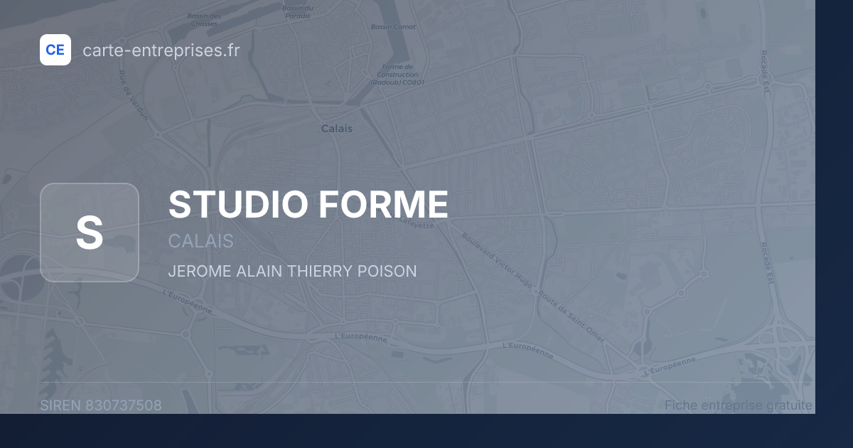 STUDIO FORME — 830737508 — fiche entreprise