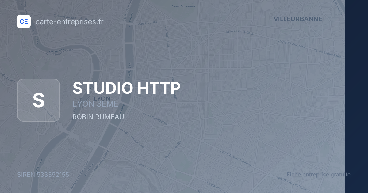 STUDIO HTTP — 533392155 — fiche entreprise