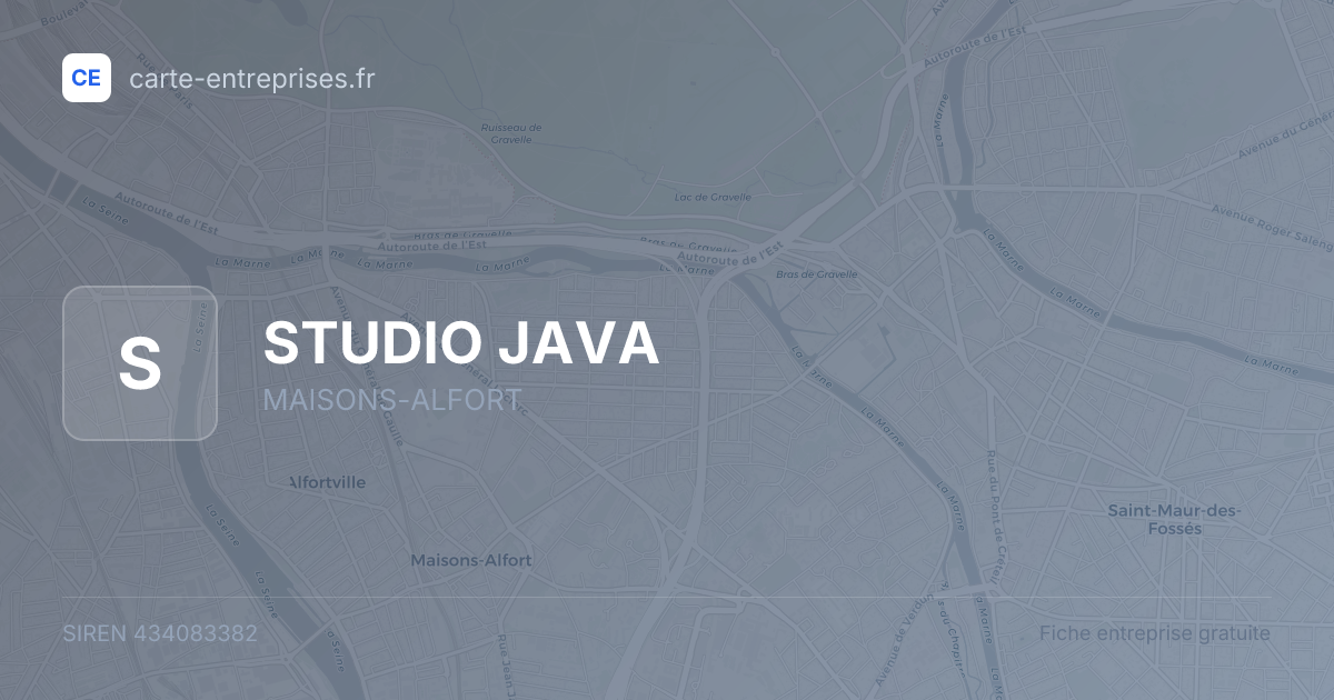 STUDIO JAVA — 434083382 — fiche entreprise