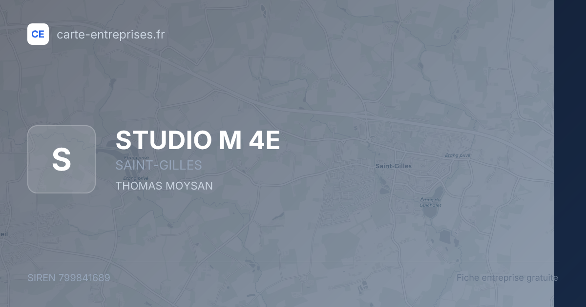 STUDIO M 4E — 799841689 — fiche entreprise