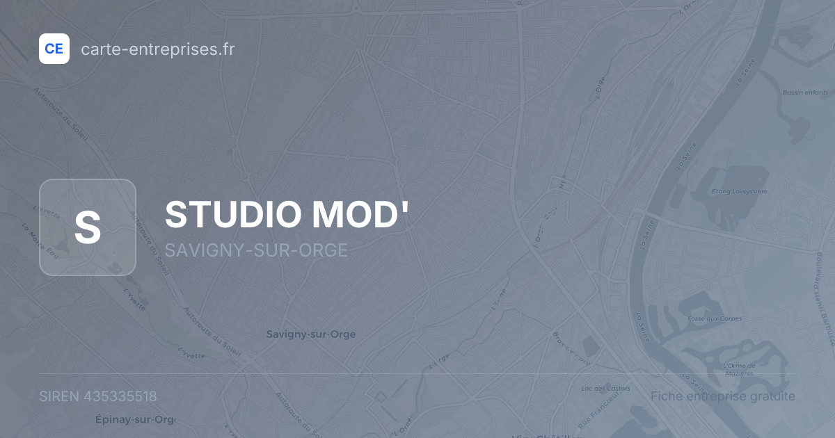 STUDIO MOD' — 435335518 — fiche entreprise
