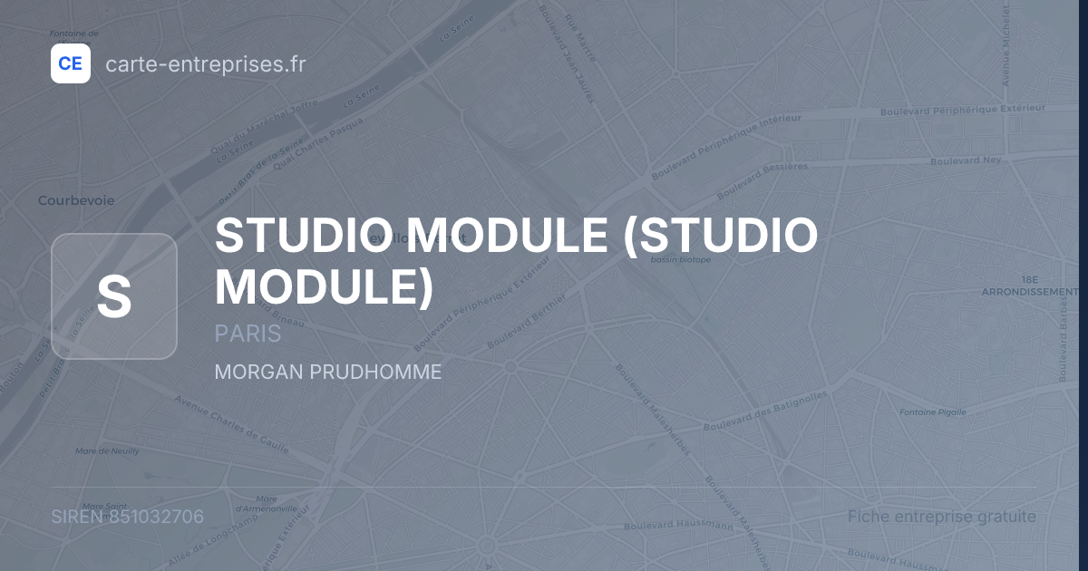 STUDIO MODULE — 851032706 — fiche entreprise